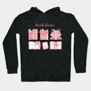 Coquette Book and Ribbons for Book Lovers Hoodie